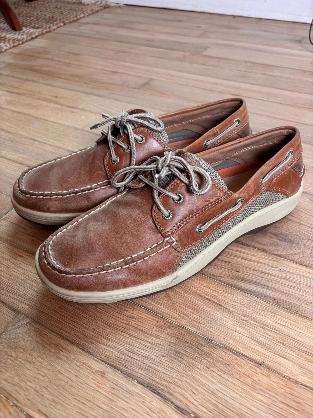 Sperry Men’s 11 Brown Leather Boat Shoes Lace Up Casual Deck Loafers